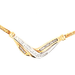 Pre Owned 9ct Diamond Set Necklet ZX37